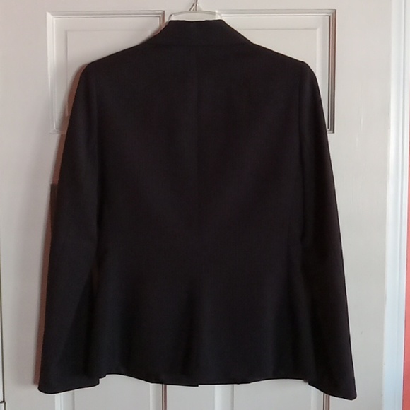 NWOT Jacqui E Black Pin Stripe Blazer, Size 10 - Picture 5 of 7